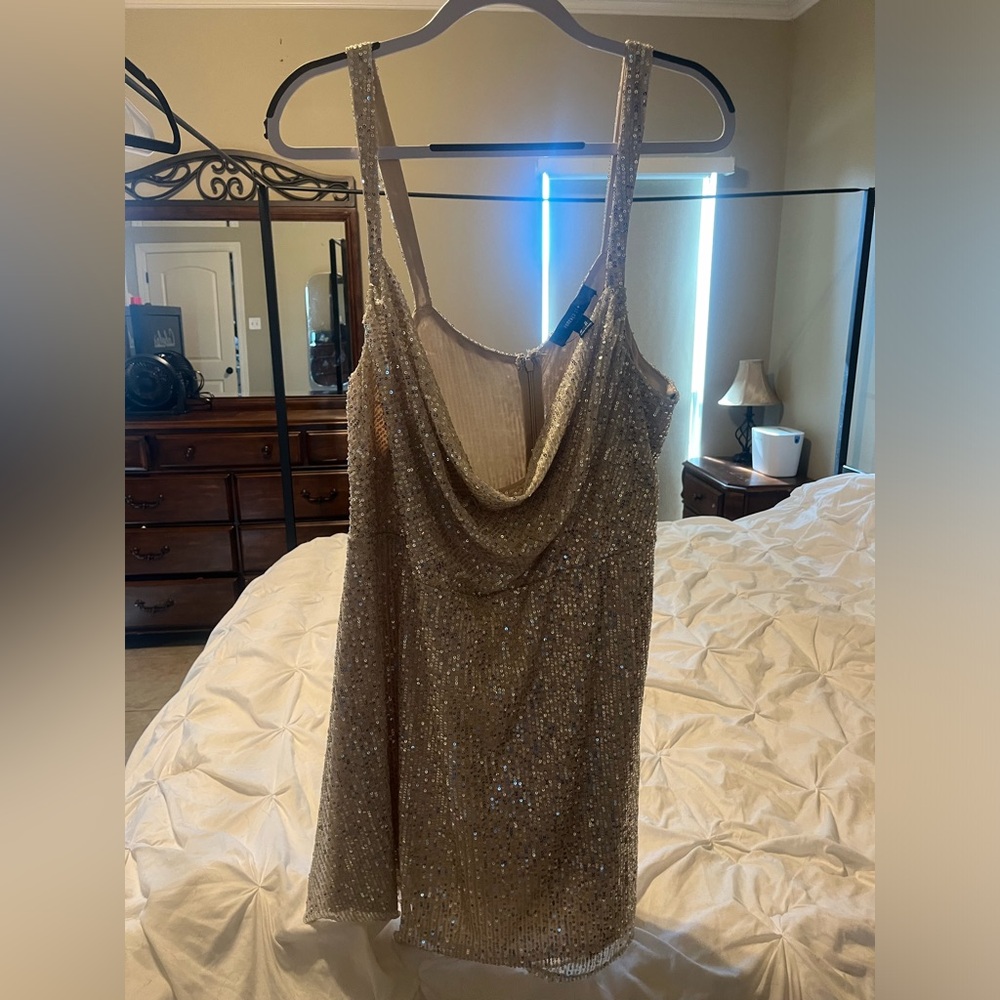 Forever 21 Sequin Cowl Neck Dress